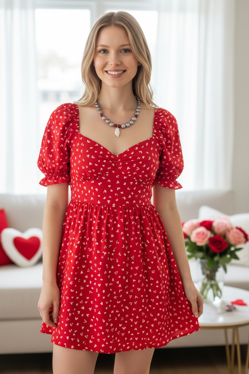 Ever Yours Gemstone Necklace - Ruby, Purple Freshwater + Coin Pearls and Keishi Pearl | Limited Edition Valentine’s Jewelry | Love, Authenticity and Wisdom