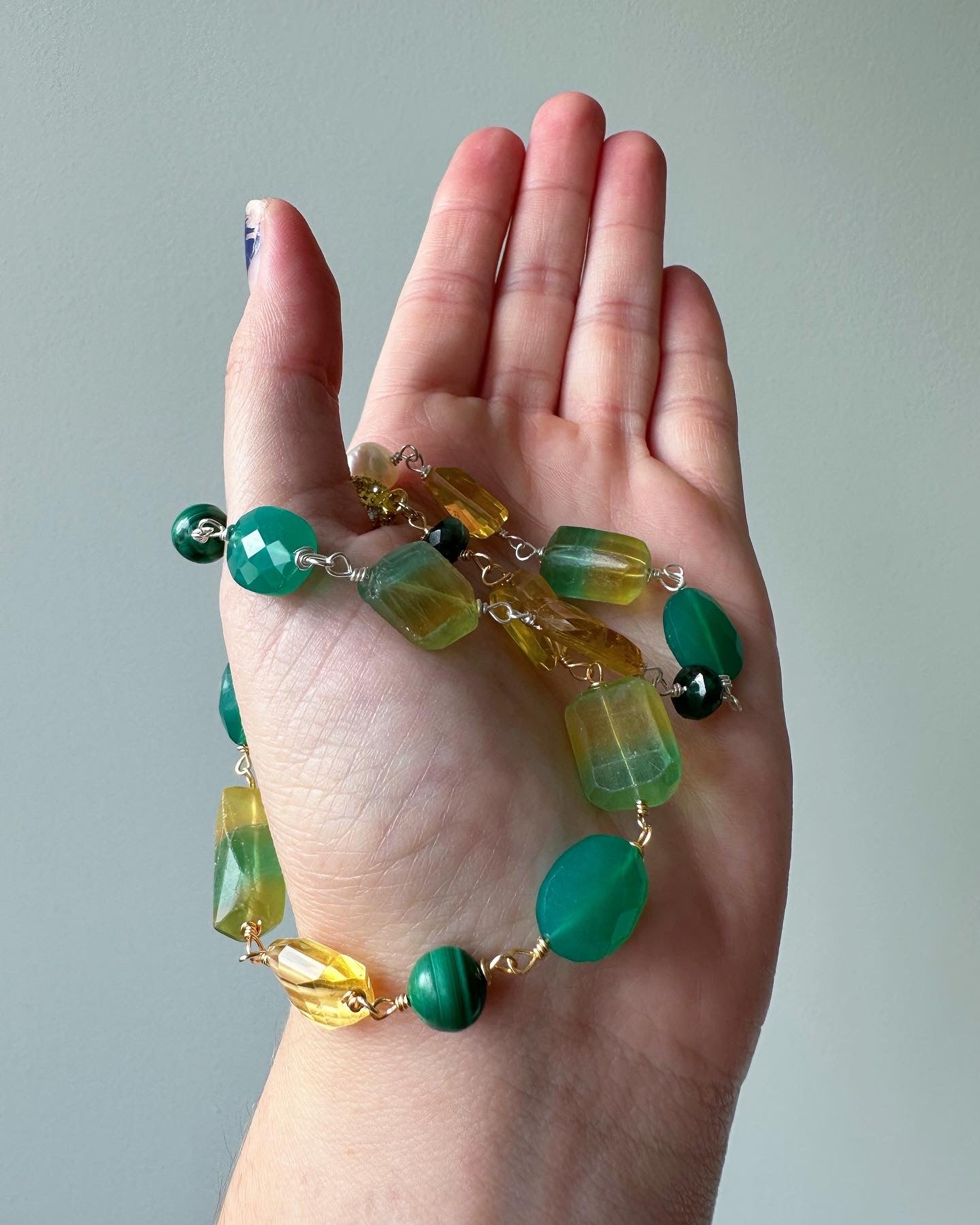 Wire-Wrapped Gemstone Bracelet Collection