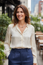 Audrey — Handcrafted Owyhee Blue Opal & Pearl Necklace