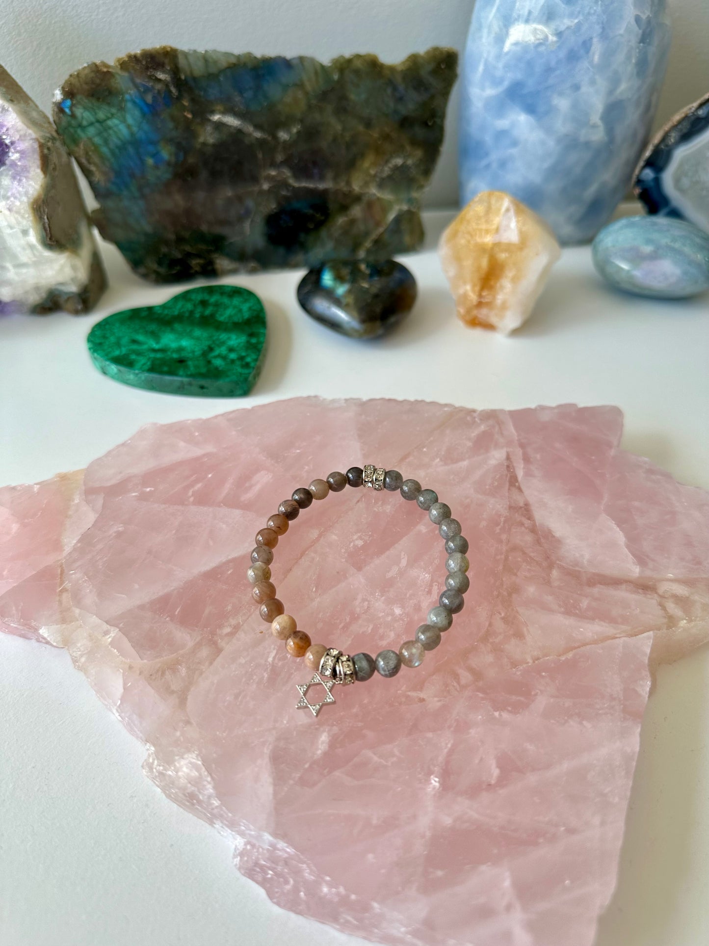 Leah - Labradorite, Moonstone and Sunstone Gemstone Bracelets