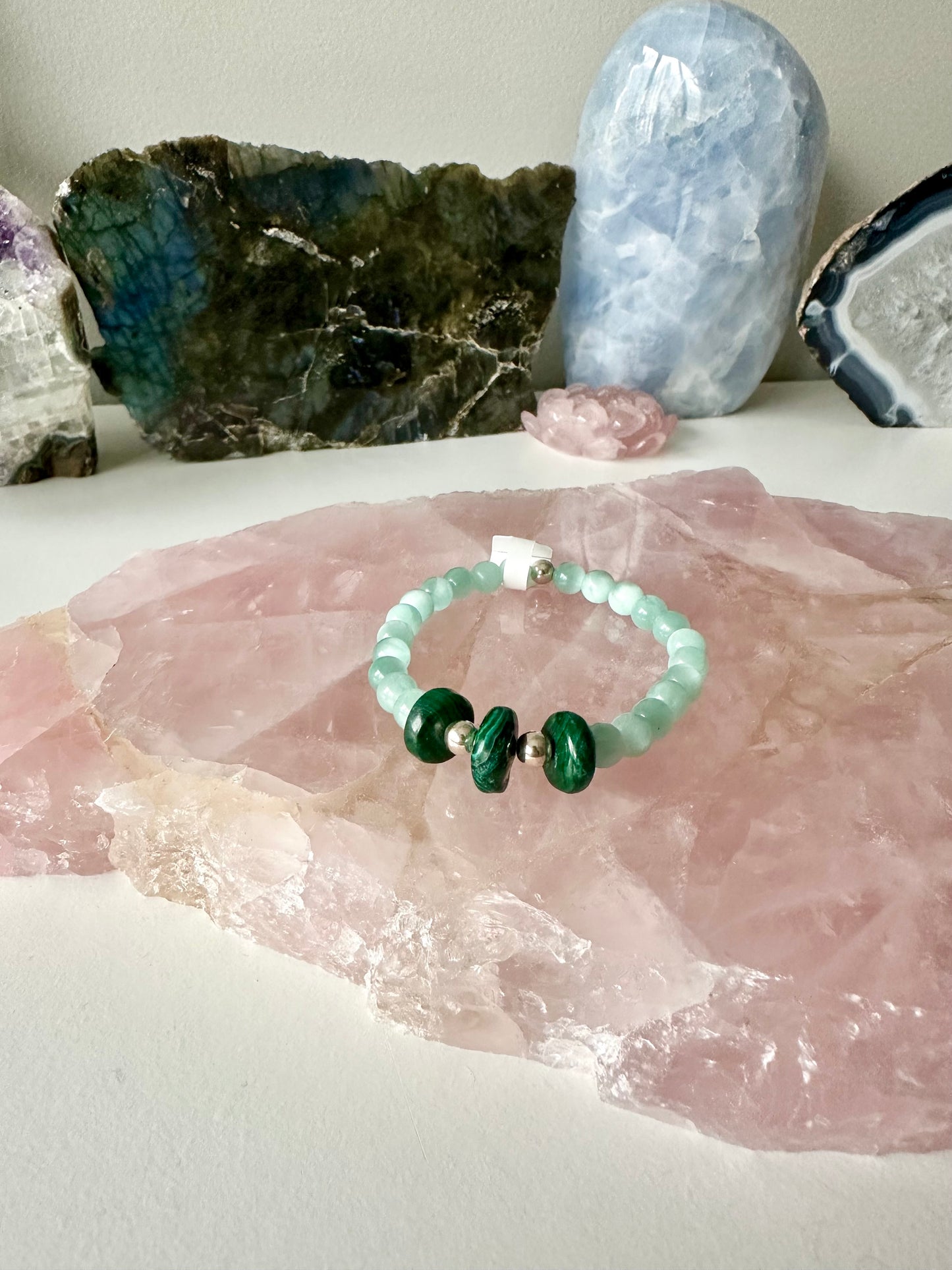 Salty - Moonstone, Malachite and Iolite Gemstone Bracelets