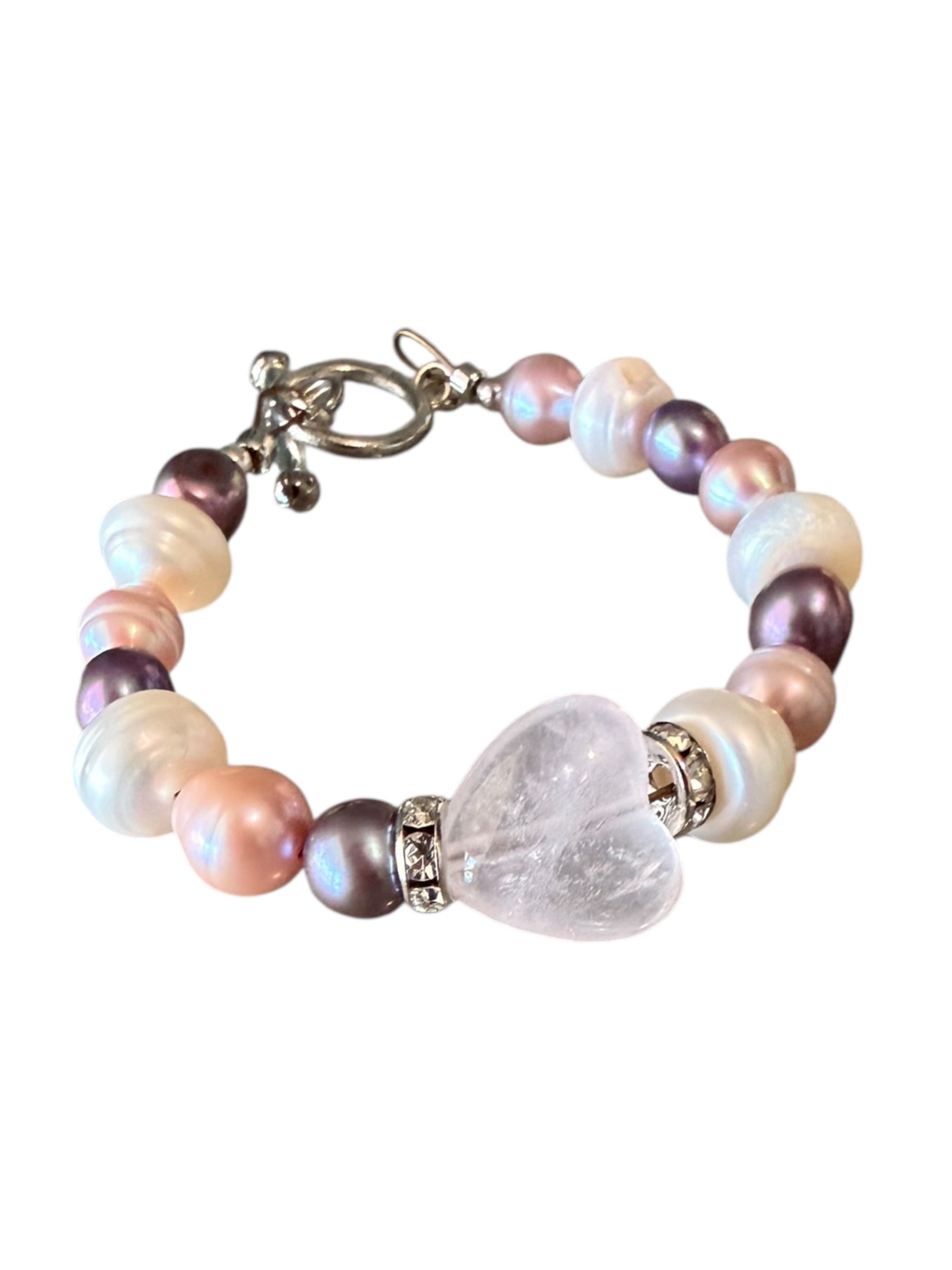 Love, Always Gemstone Bracelet - Rose Quartz, Pink, Purple and White Freshwater Pearl | Limited Edition Valentine’s Jewelry | Trust, Love and Peace