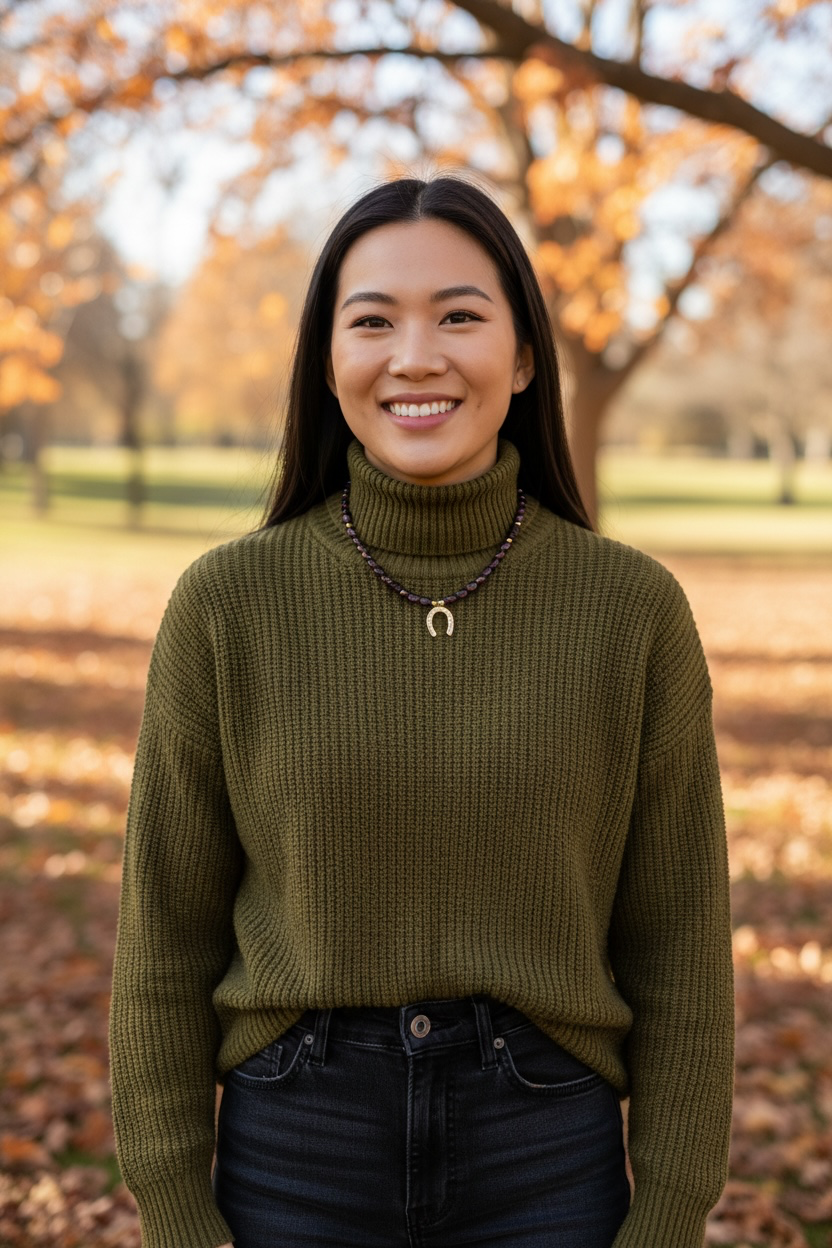 Lucky in Love — Garnet Horseshoe Necklace