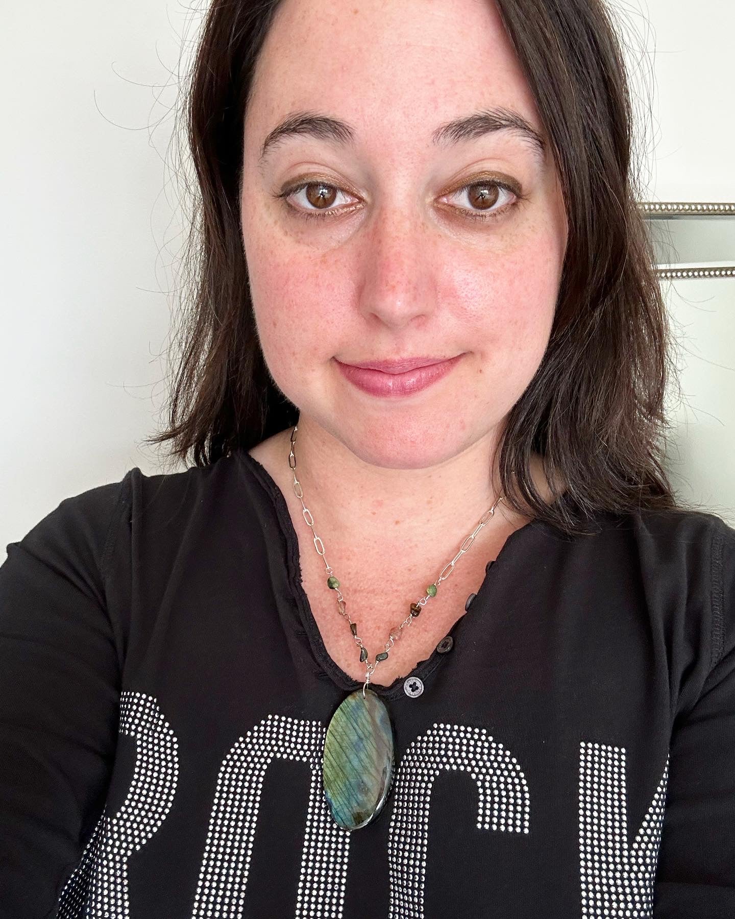 Sky - Statement Labradorite and Tourmaline Gemstone Necklace