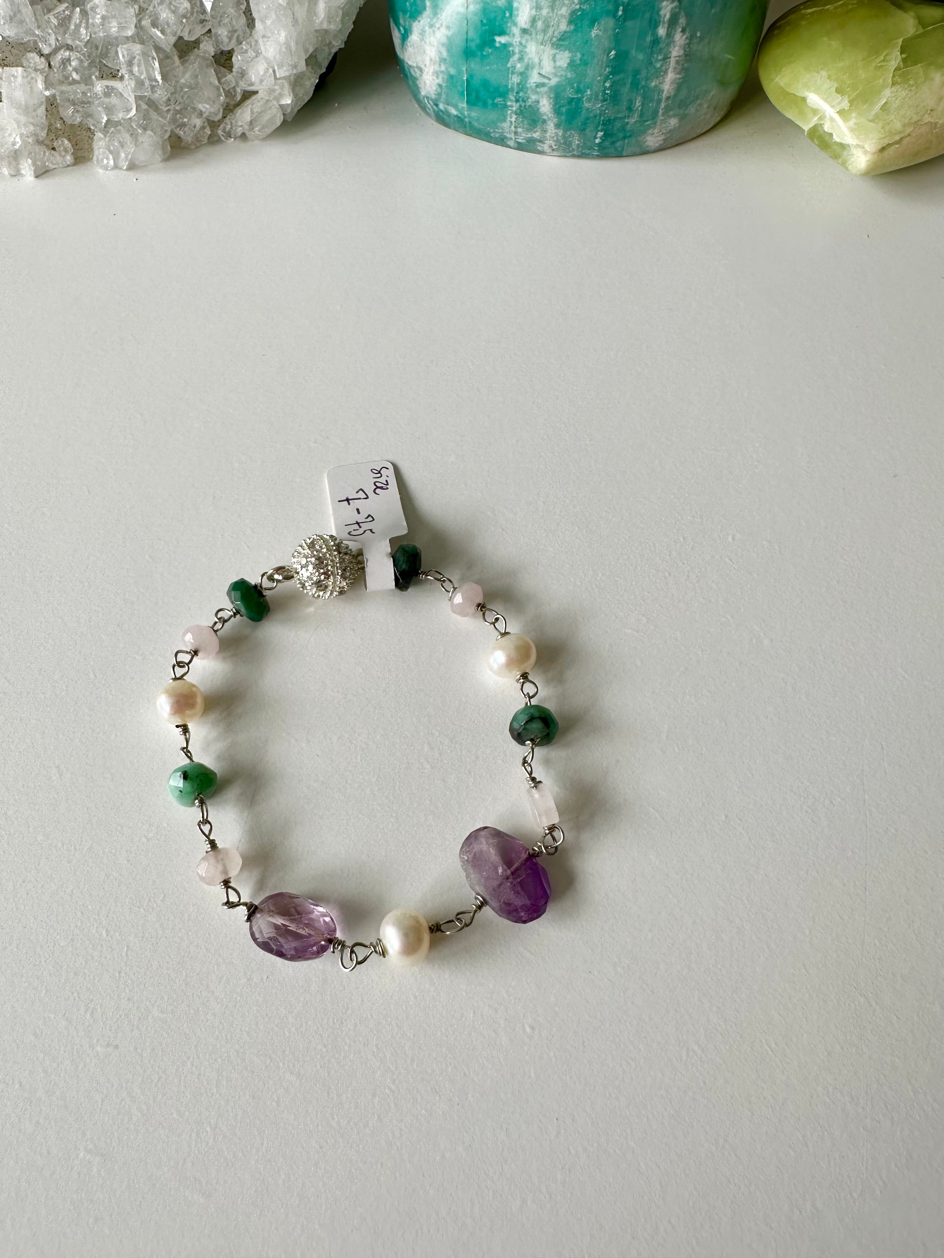 Wire-Wrapped Gemstone Bracelet Collection