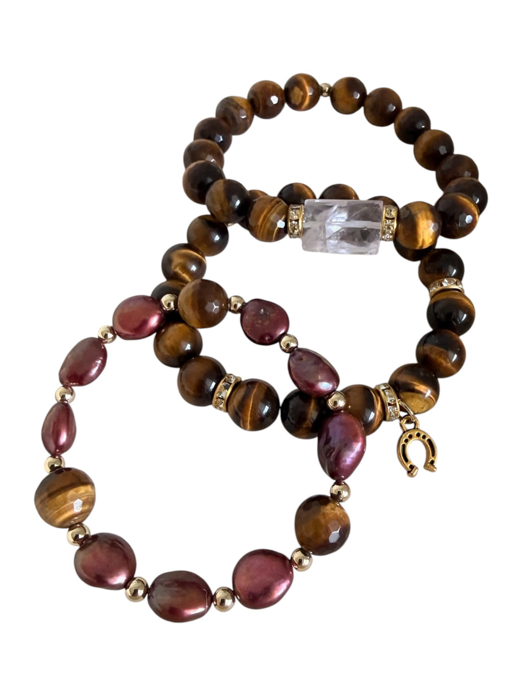 Violet Flame — Handcrafted Amethyst & Tiger’s Eye Bracelet