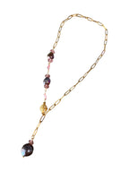 Eloise — Handcrafted Cascading Pearl Lariat Necklace