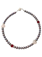 Sweetheart — Limited Edition Ruby, Rose Quartz Heart & Purple Pearl Necklace