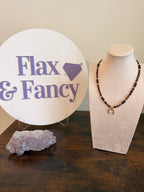 Lucky in Love — Garnet Horseshoe Necklace