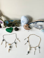 Joan Gemstone Necklace - Mixed Metal, Tahitian Black Pearl and Freshwater Pearl | Trust and Wisdom