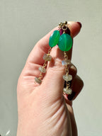 Margo Gemstone Earrings - Green Onyx and Labradorite | Handmade Jewelry