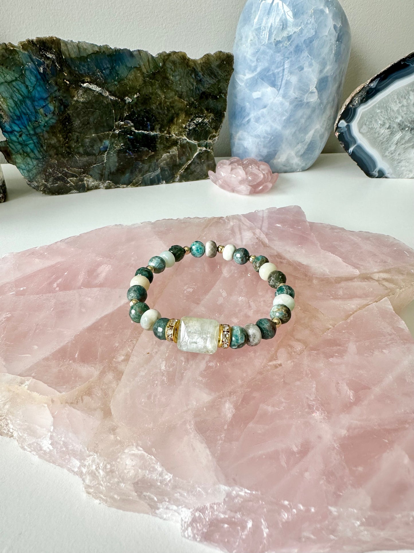 Flagler - Amazonite, Apatite and Kyanite Gemstone Bracelet