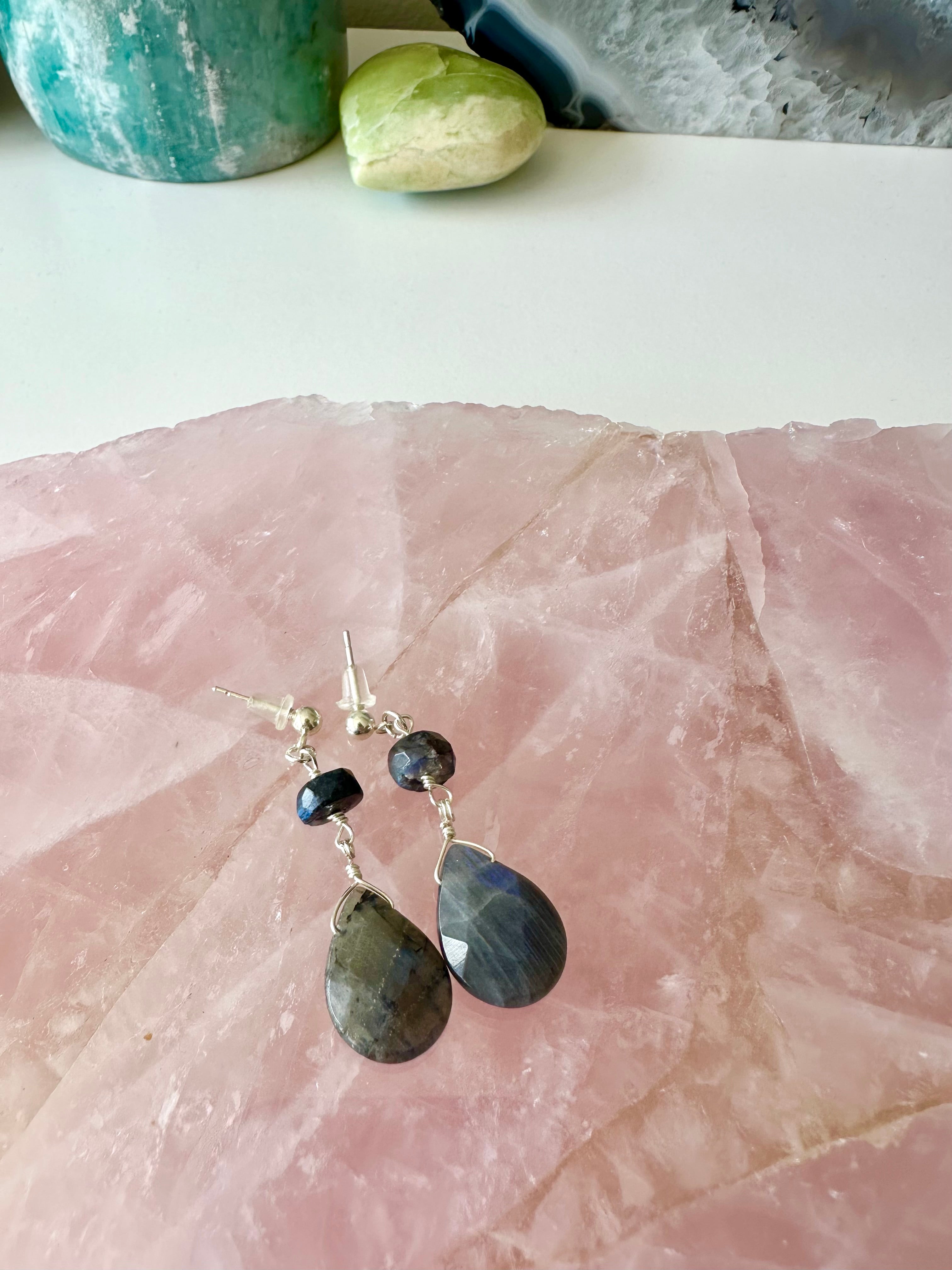 Madison - Labradorite Gemstone Earrings