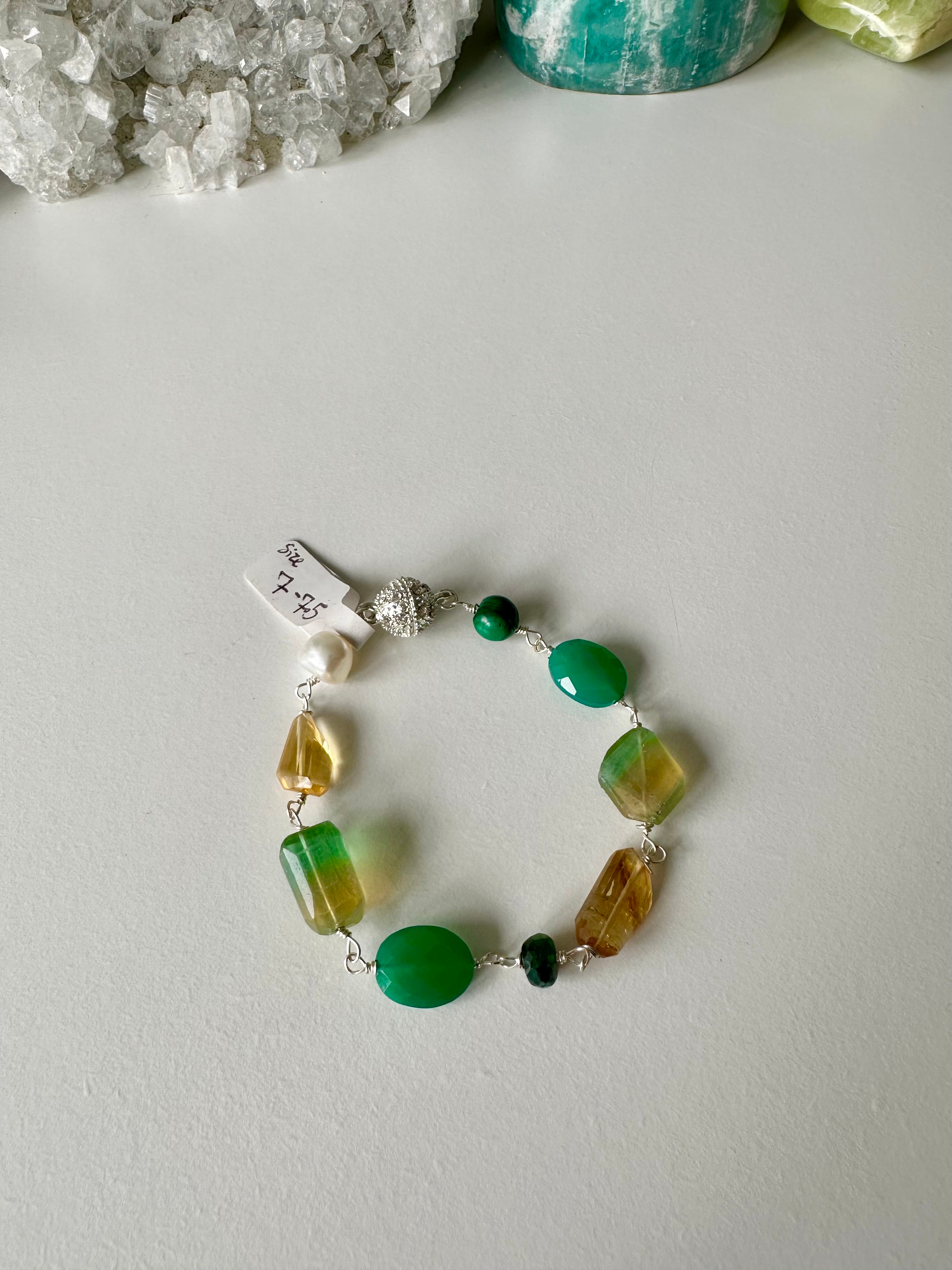 Wire-Wrapped Gemstone Bracelet Collection