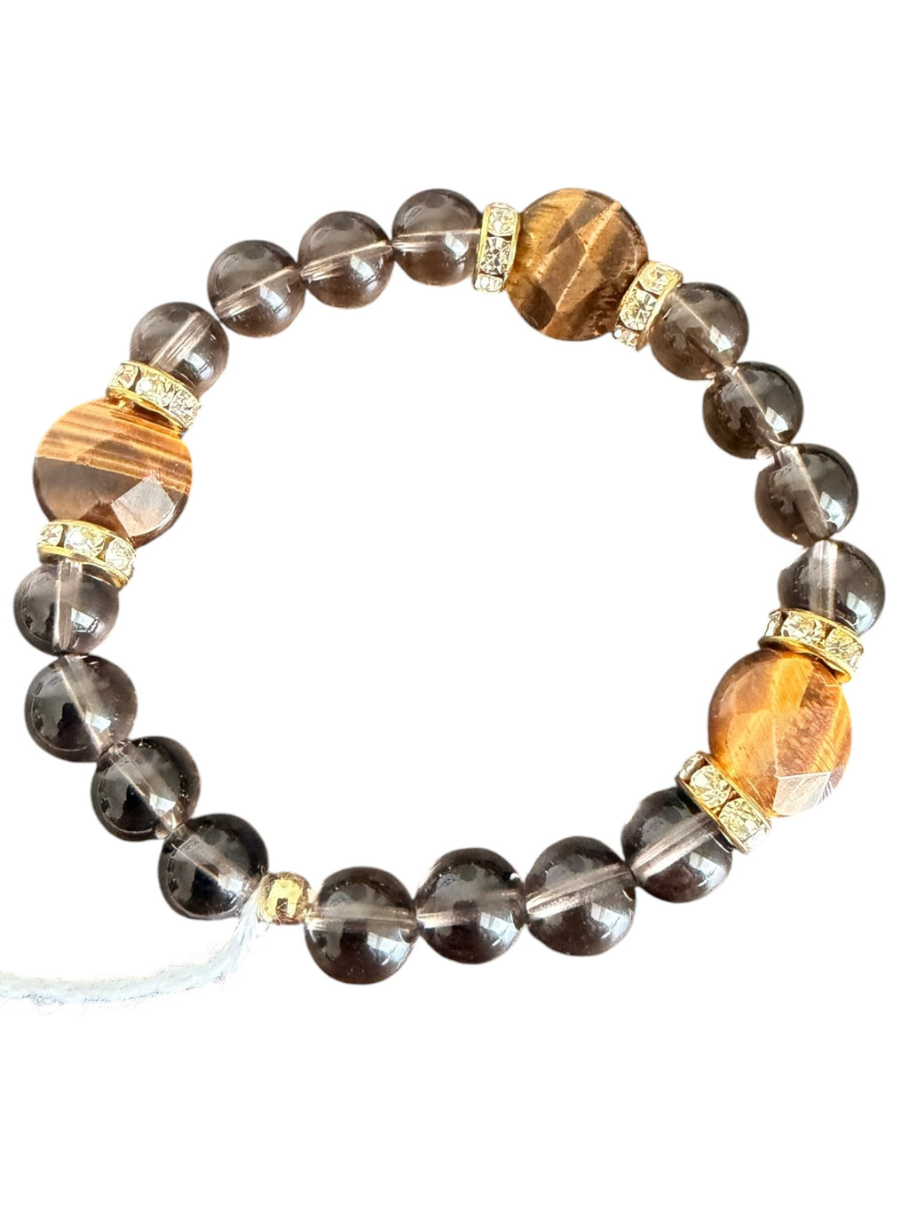 Smoke Show — Handcrafted Smoky Quartz & Tiger’s Eye Bracelet