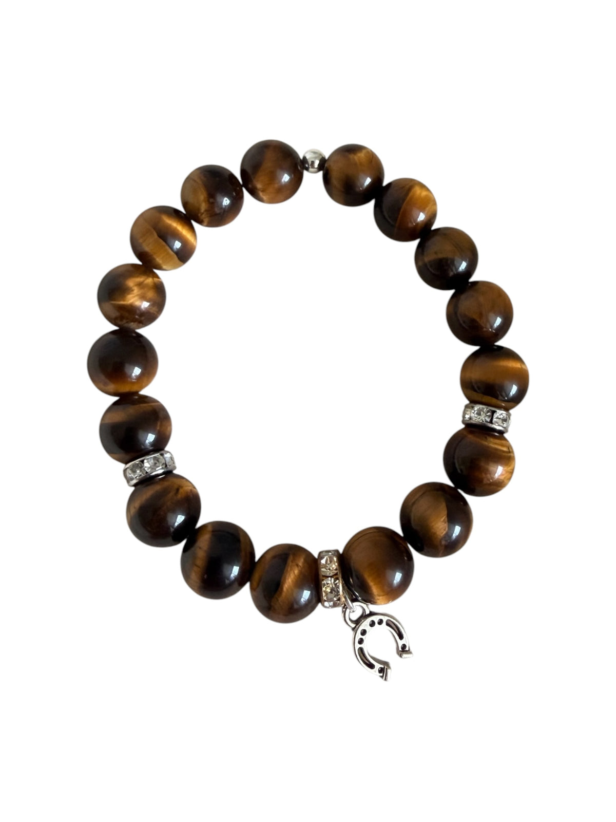 Run Wild — Handcrafted Tiger’s Eye Horseshoe Bracelet