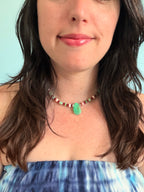 Sea Glass — Limited Edition Chrysoprase, Pink Opal & Ruby Jade Necklace