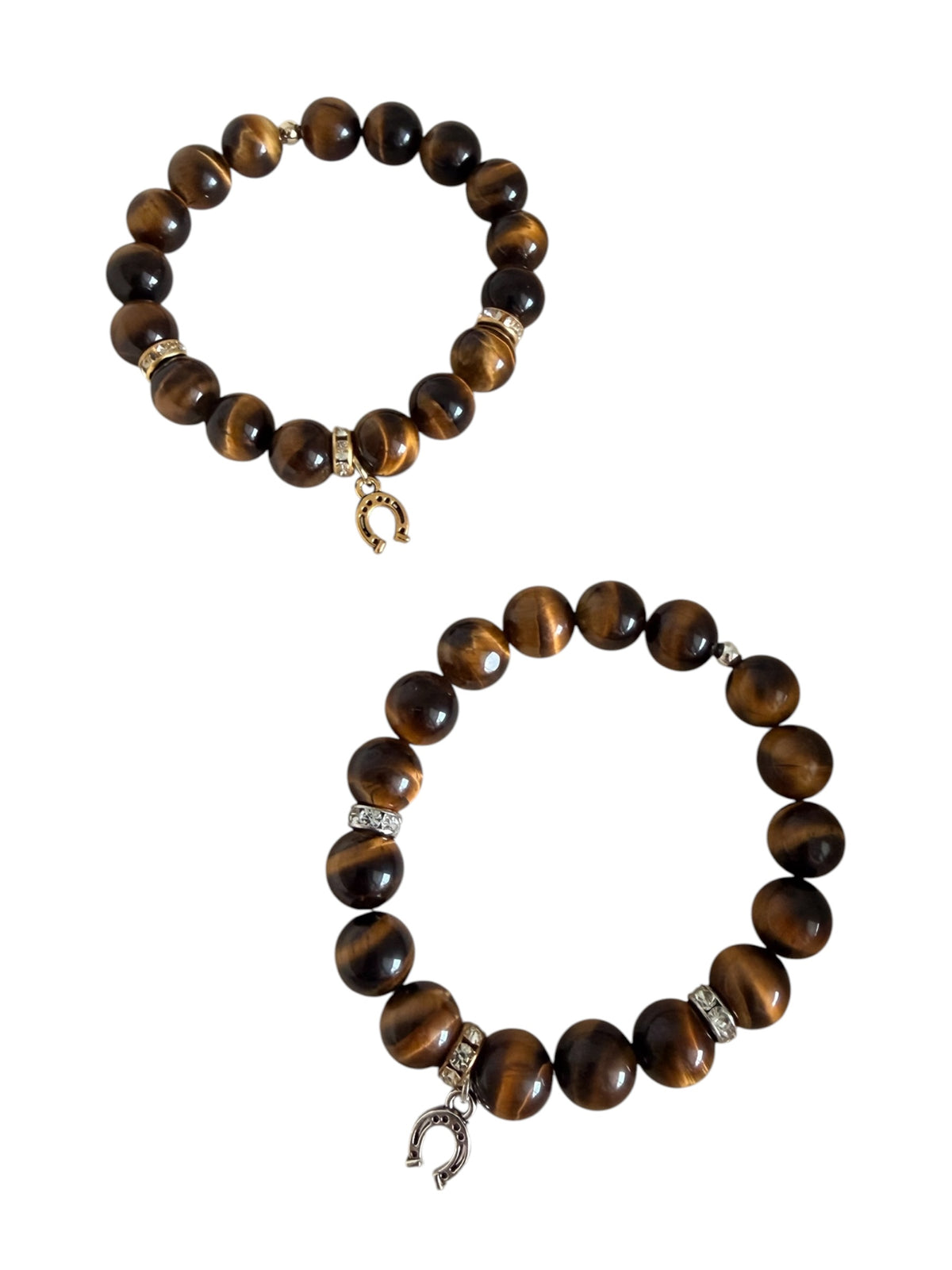 Run Wild — Handcrafted Tiger’s Eye Horseshoe Bracelet