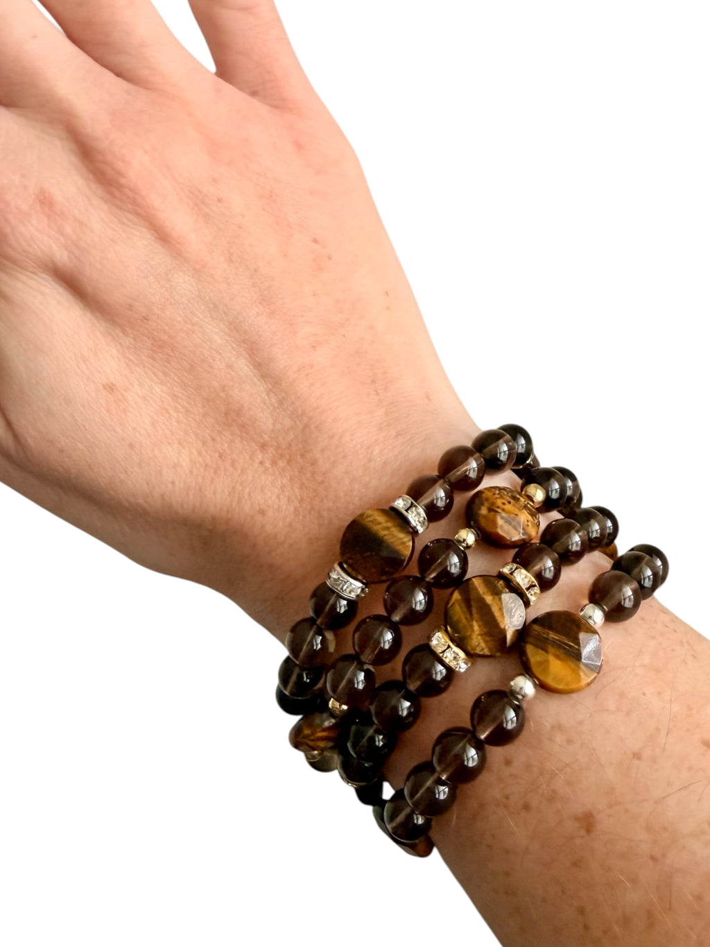 Smoke Show — Handcrafted Smoky Quartz & Tiger’s Eye Bracelet