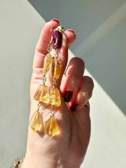 Chloe - Citrine Gemstone Earrings