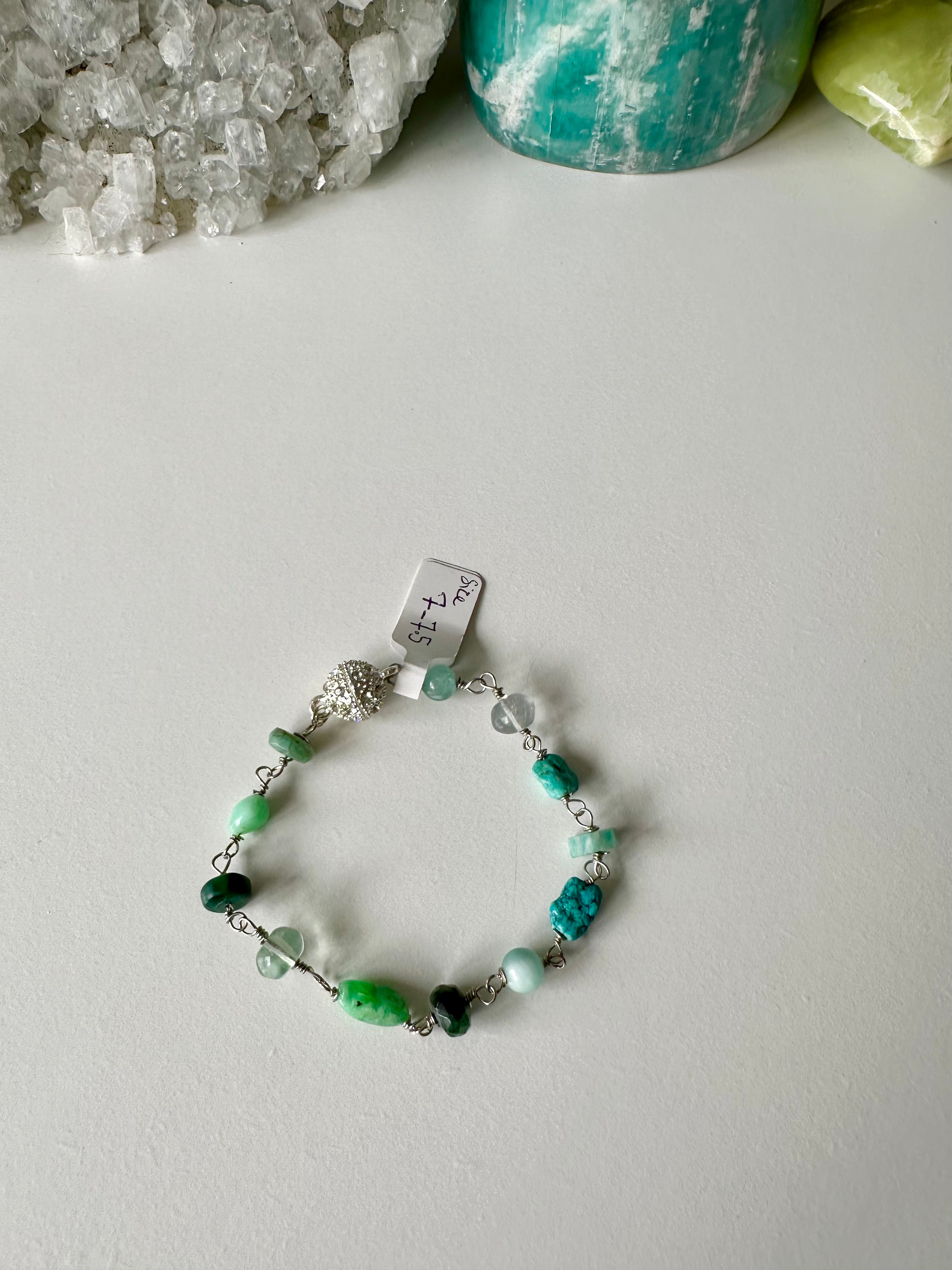 Wire-Wrapped Gemstone Bracelet Collection