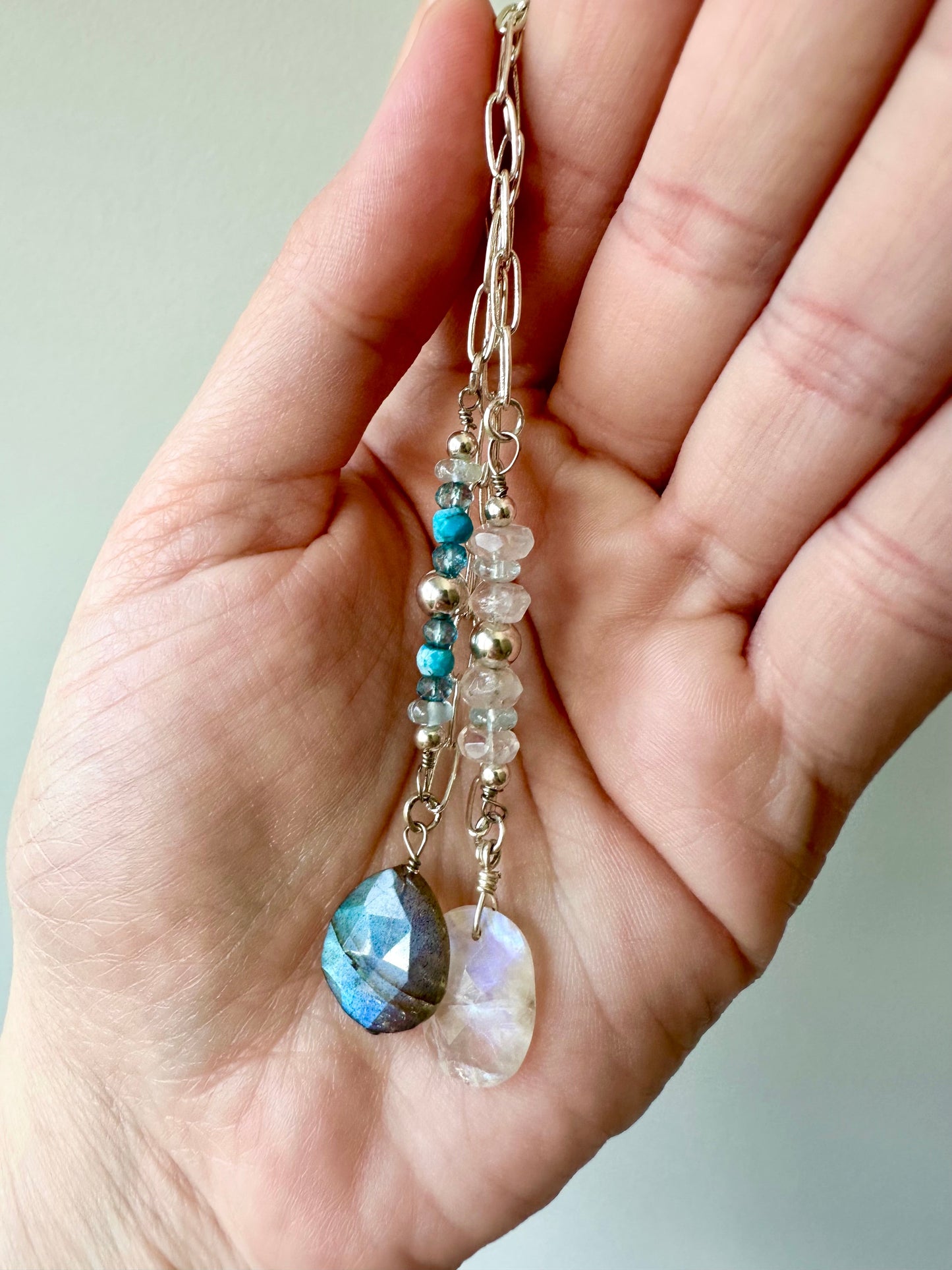 Lynn - Gemstone Drop Necklace