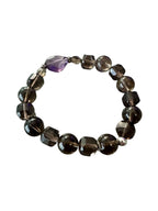 Minerva Gemstone Bracelet - Smoky Quartz and Amethyst | Protection and Peace