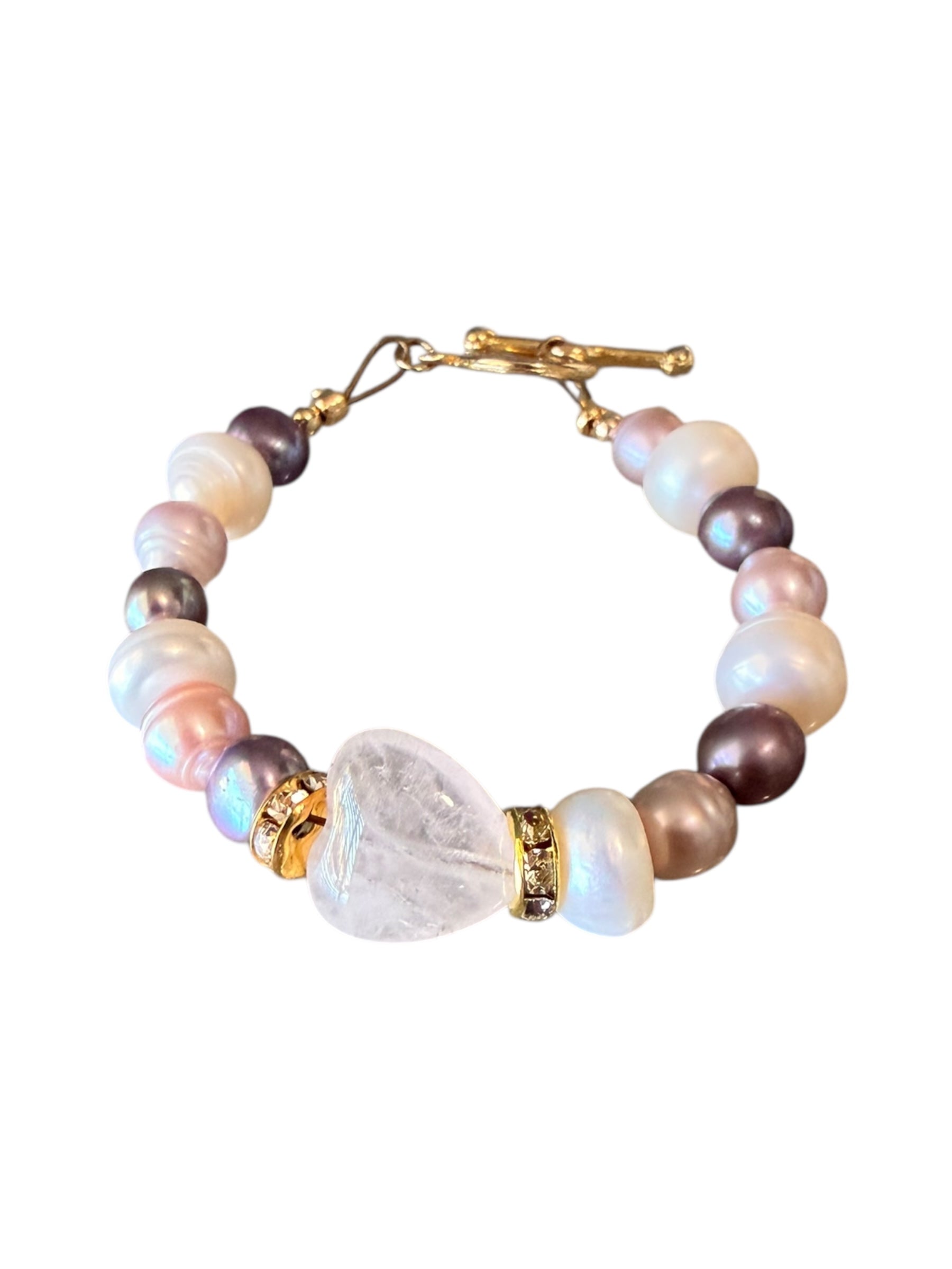 Love, Always Gemstone Bracelet - Rose Quartz, Pink, Purple and White Freshwater Pearl | Limited Edition Valentine’s Jewelry | Trust, Love and Peace