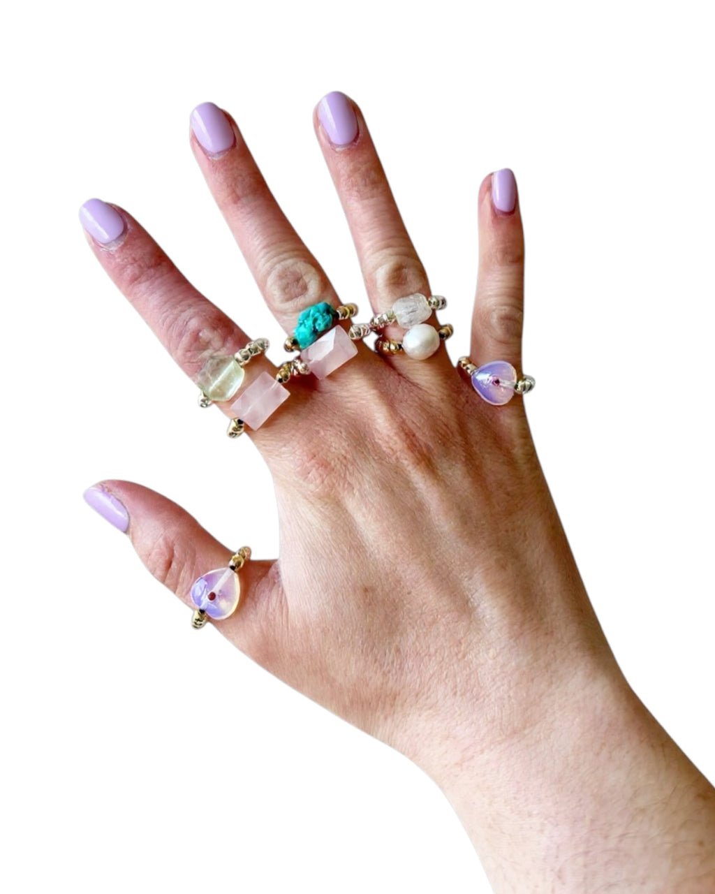 Anneaux de pierres précieuses