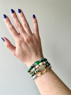 Pineapple Gemstone Bracelets - Citrine, Amazonite and Angelite | Positivity, Clarity and Tranquility