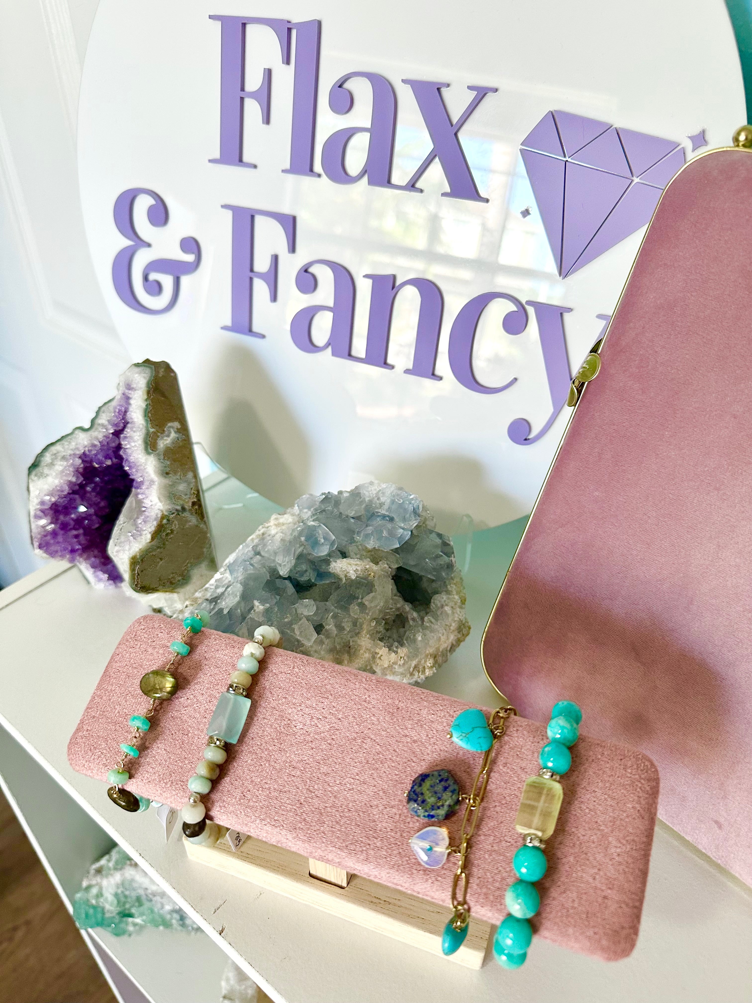Marina Gemstone Bracelet - Chalcedony and Amazonite | Handmade Jewelry