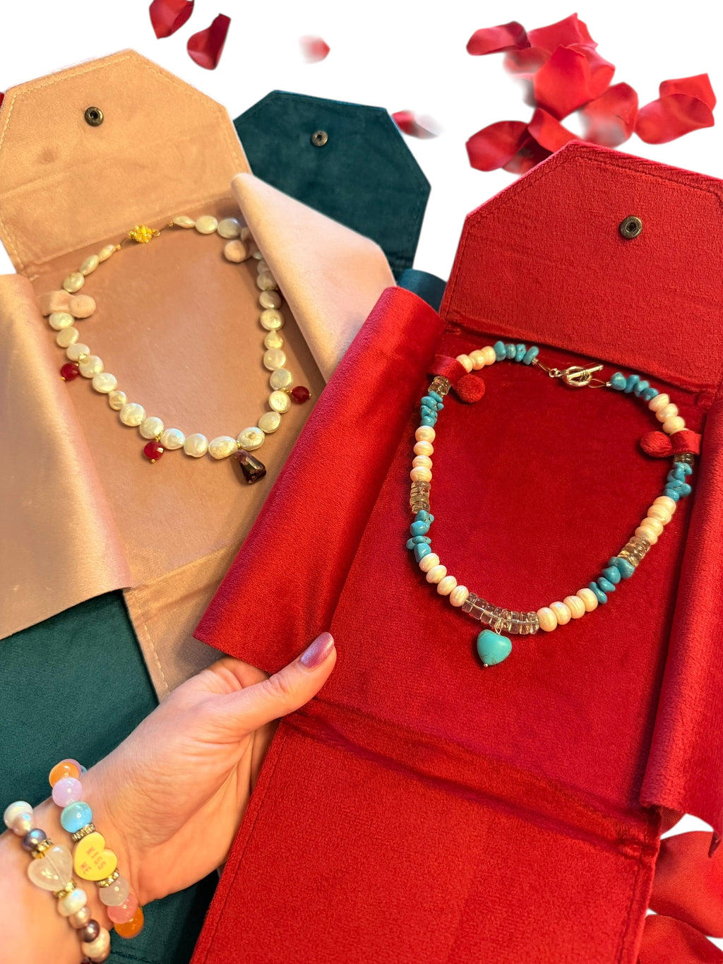 Devotion — Limited Edition Turquoise, Pearl & Green Amethyst Necklace