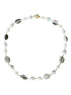 Audrey — Handcrafted Owyhee Blue Opal & Pearl Necklace