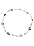 Audrey — Handcrafted Owyhee Blue Opal & Pearl Necklace