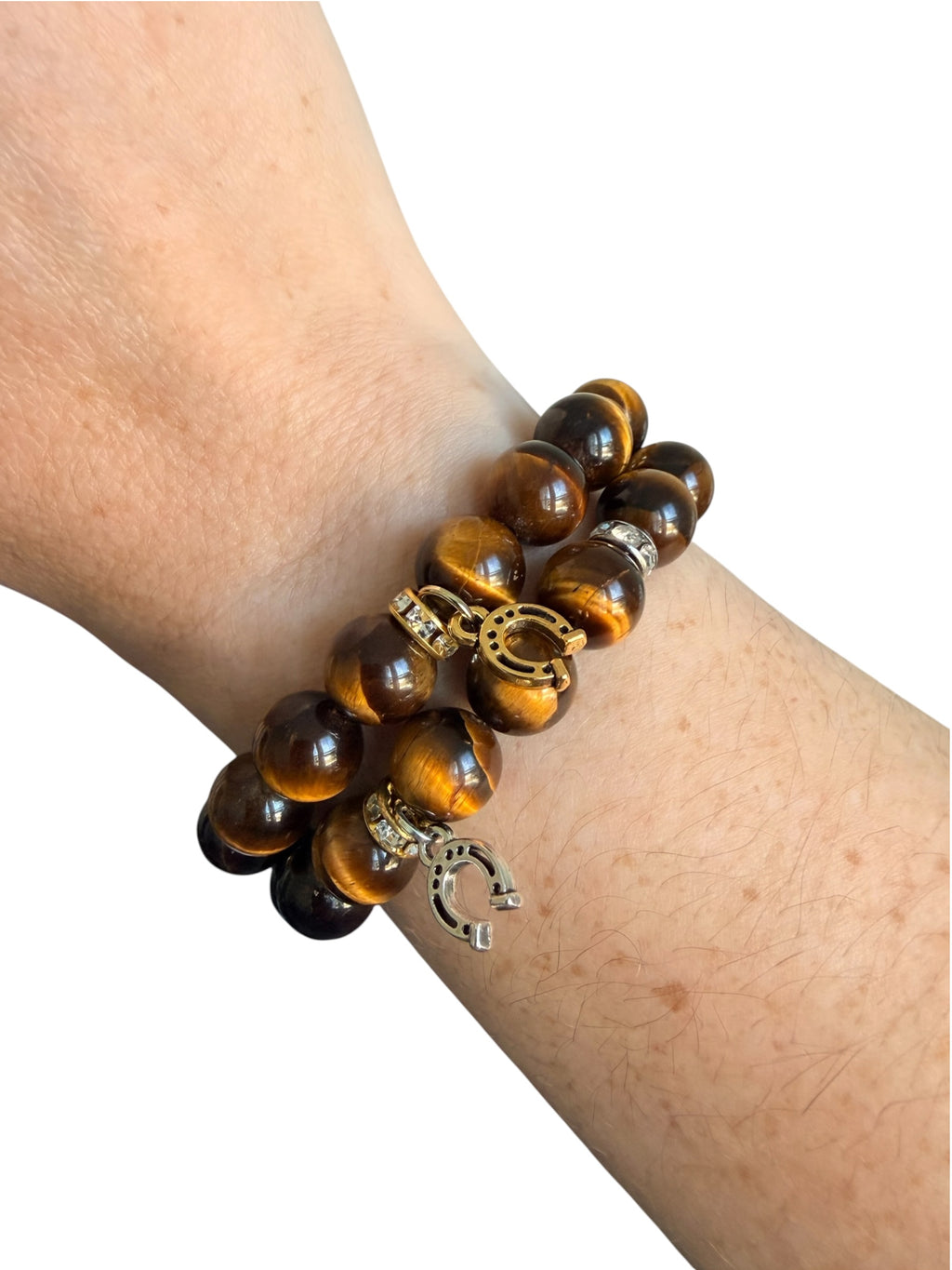 Run Wild — Handcrafted Tiger’s Eye Horseshoe Bracelet