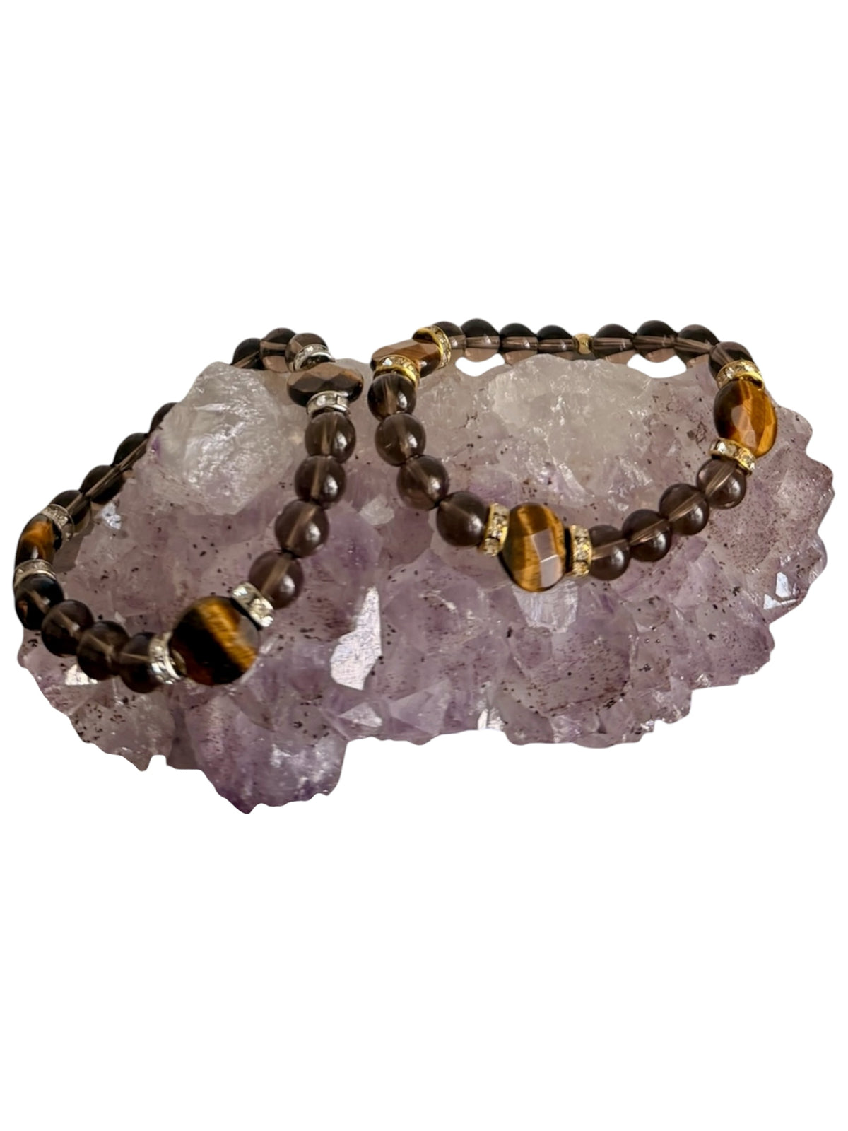 Smoke Show — Handcrafted Smoky Quartz & Tiger’s Eye Bracelet