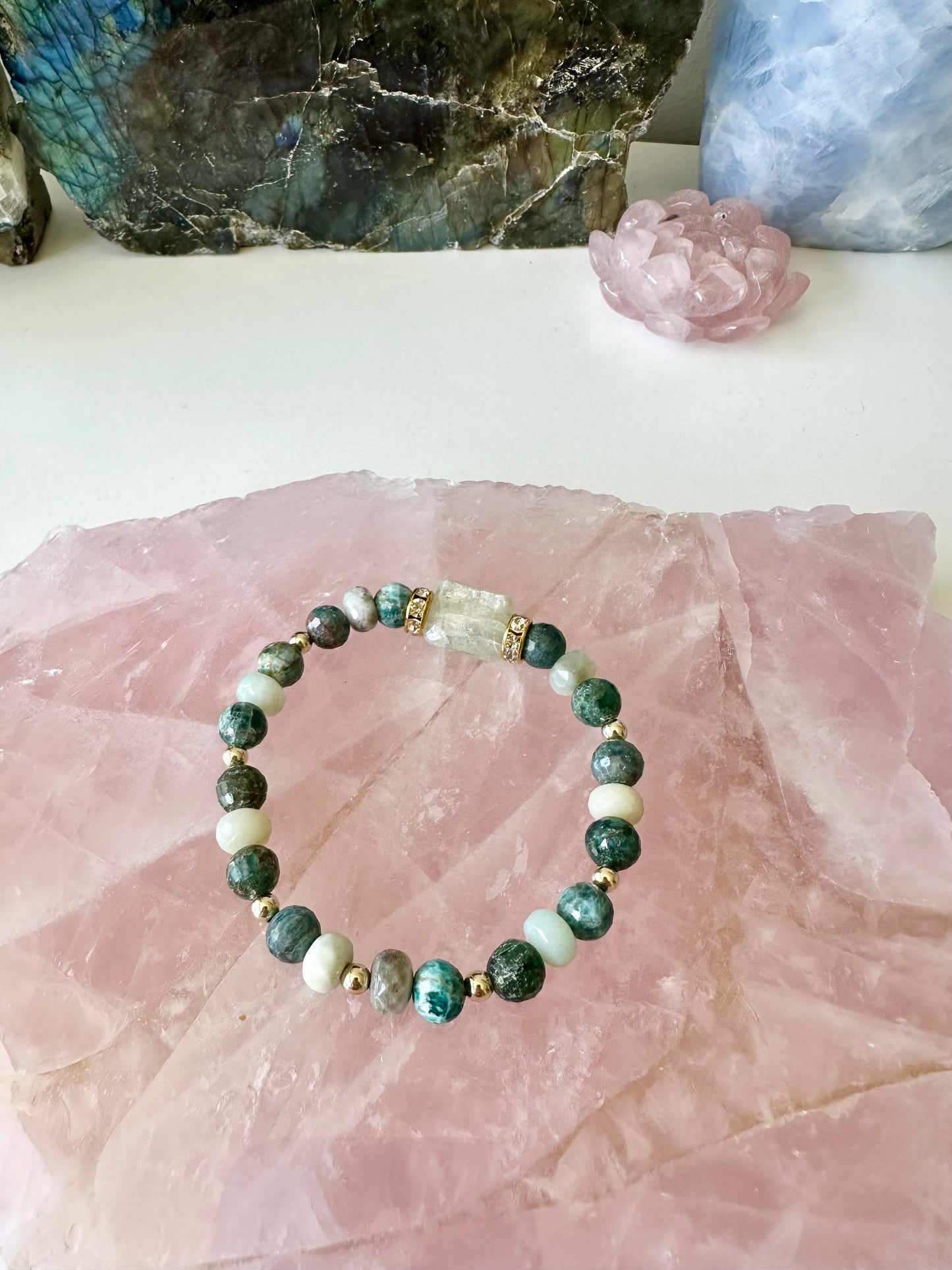 Flagler - Amazonite, Apatite and Kyanite Gemstone Bracelet