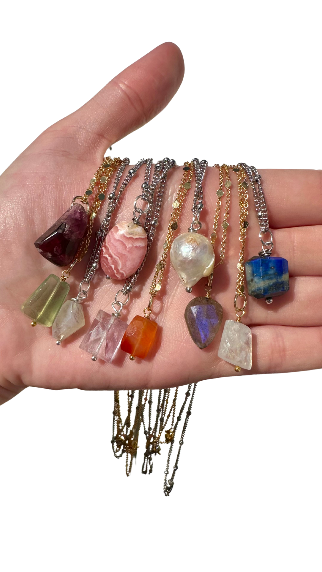 Mystery Gemstone Charm Necklaces