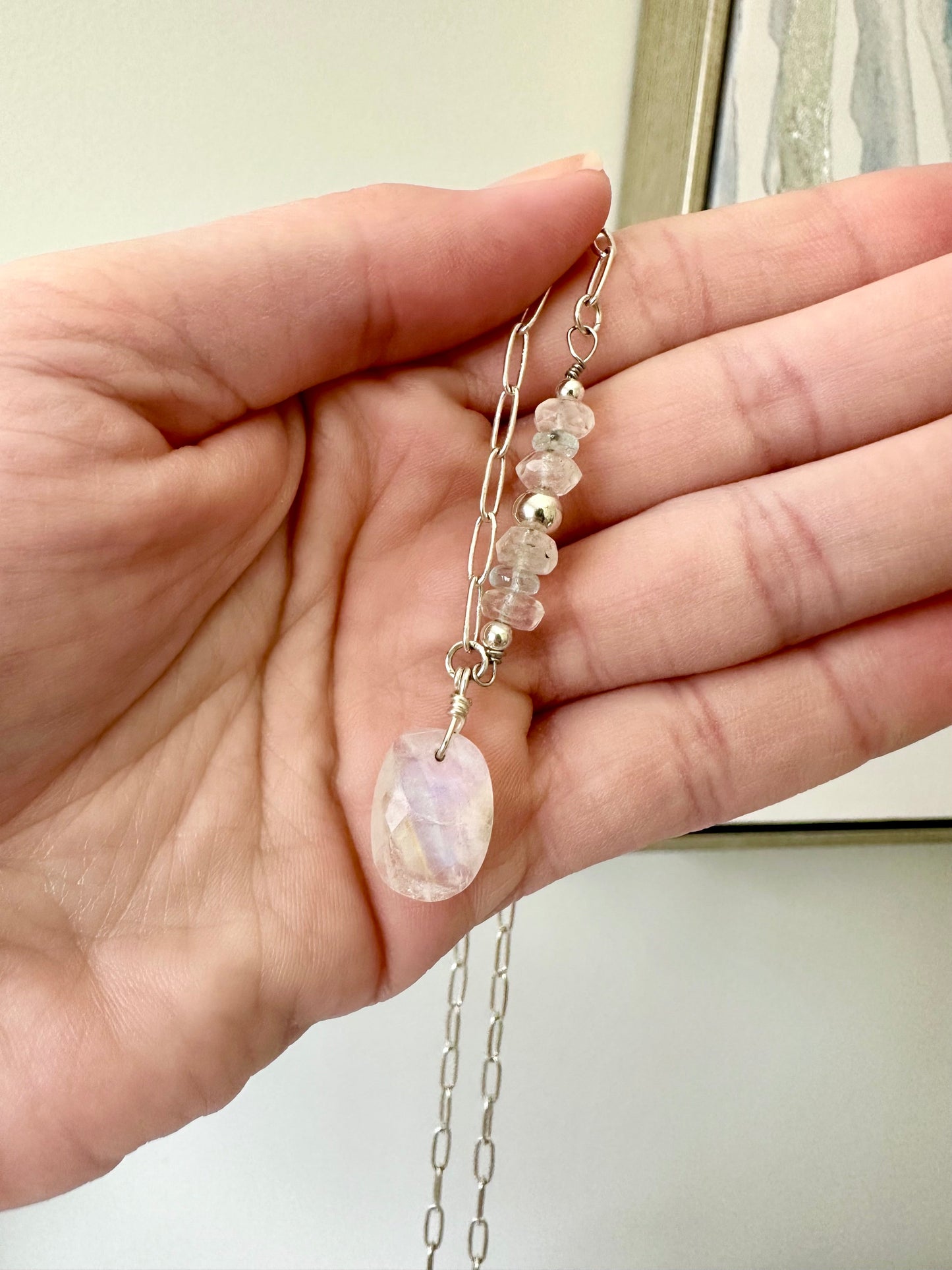 Lynn - Gemstone Drop Necklace