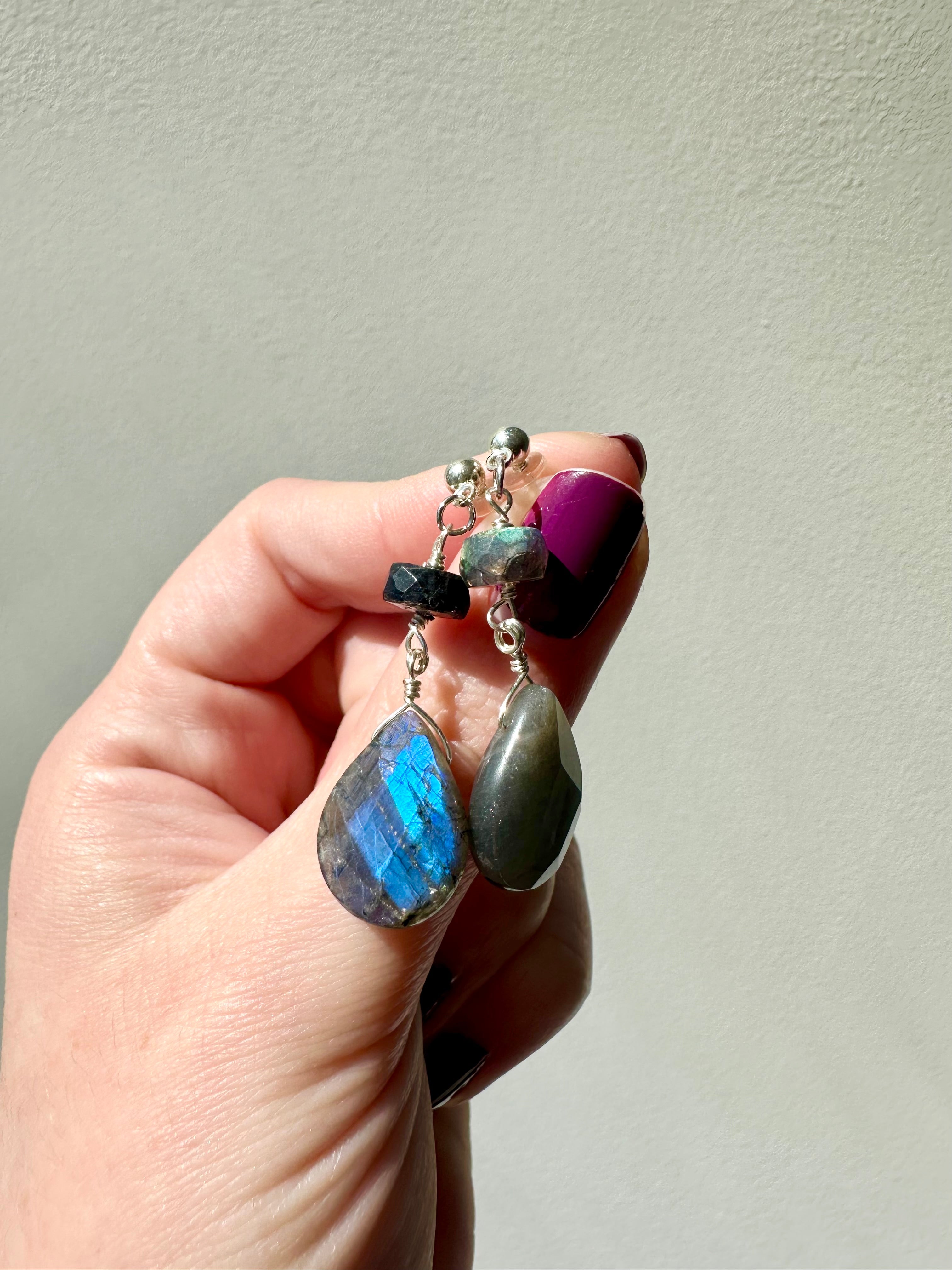 Madison - Labradorite Gemstone Earrings