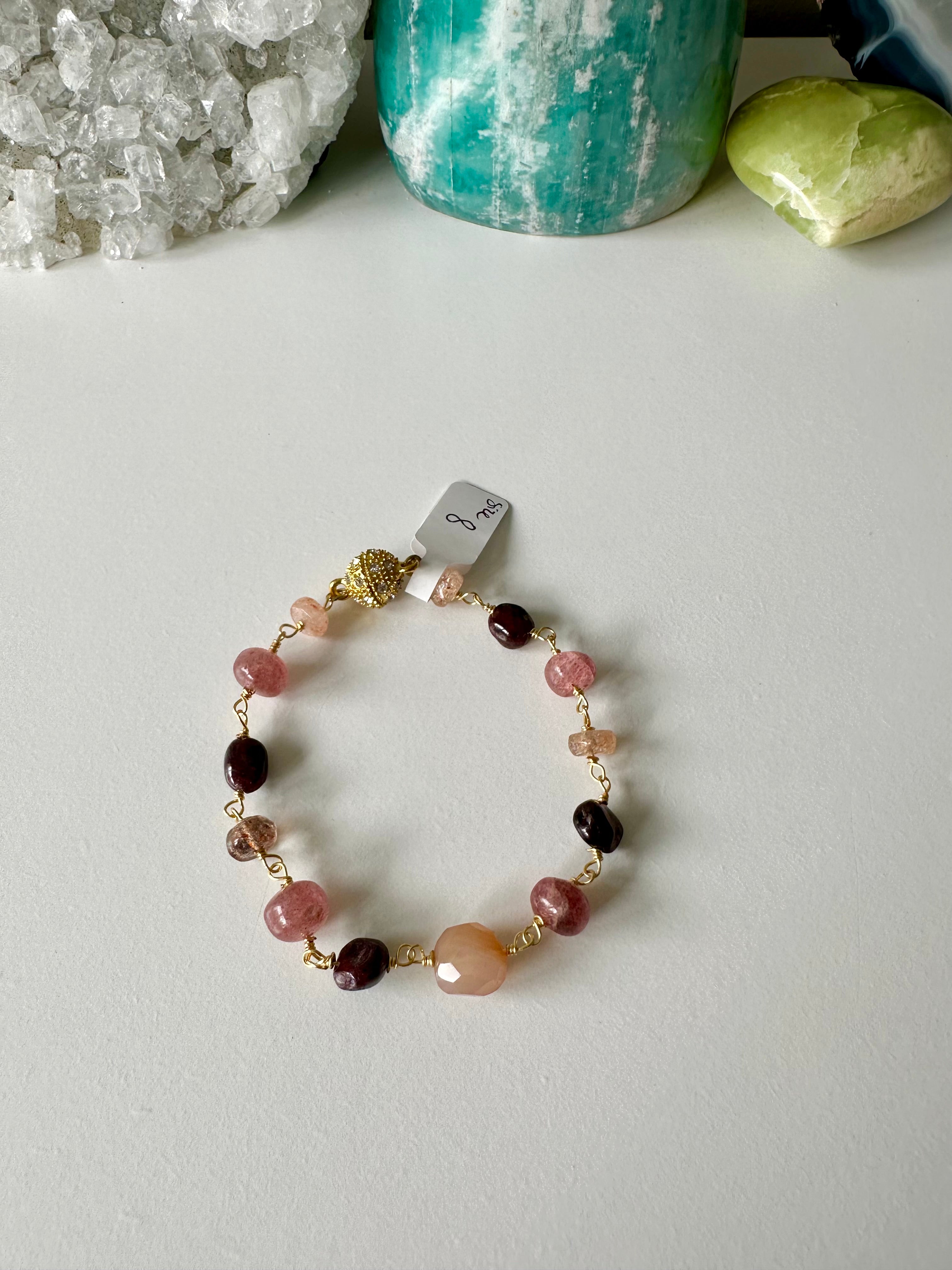 Wire-Wrapped Gemstone Bracelet Collection