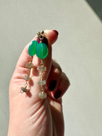Margo Gemstone Earrings - Green Onyx and Labradorite | Handmade Jewelry