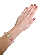 Rose Gemstone Bracelet - Pink Opal and Freshwater Pearl | Wisdom and Hope