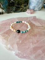 Toucan — Black Pearl, Pink Opal, Freshwater Pearl and Apatite Bracelet