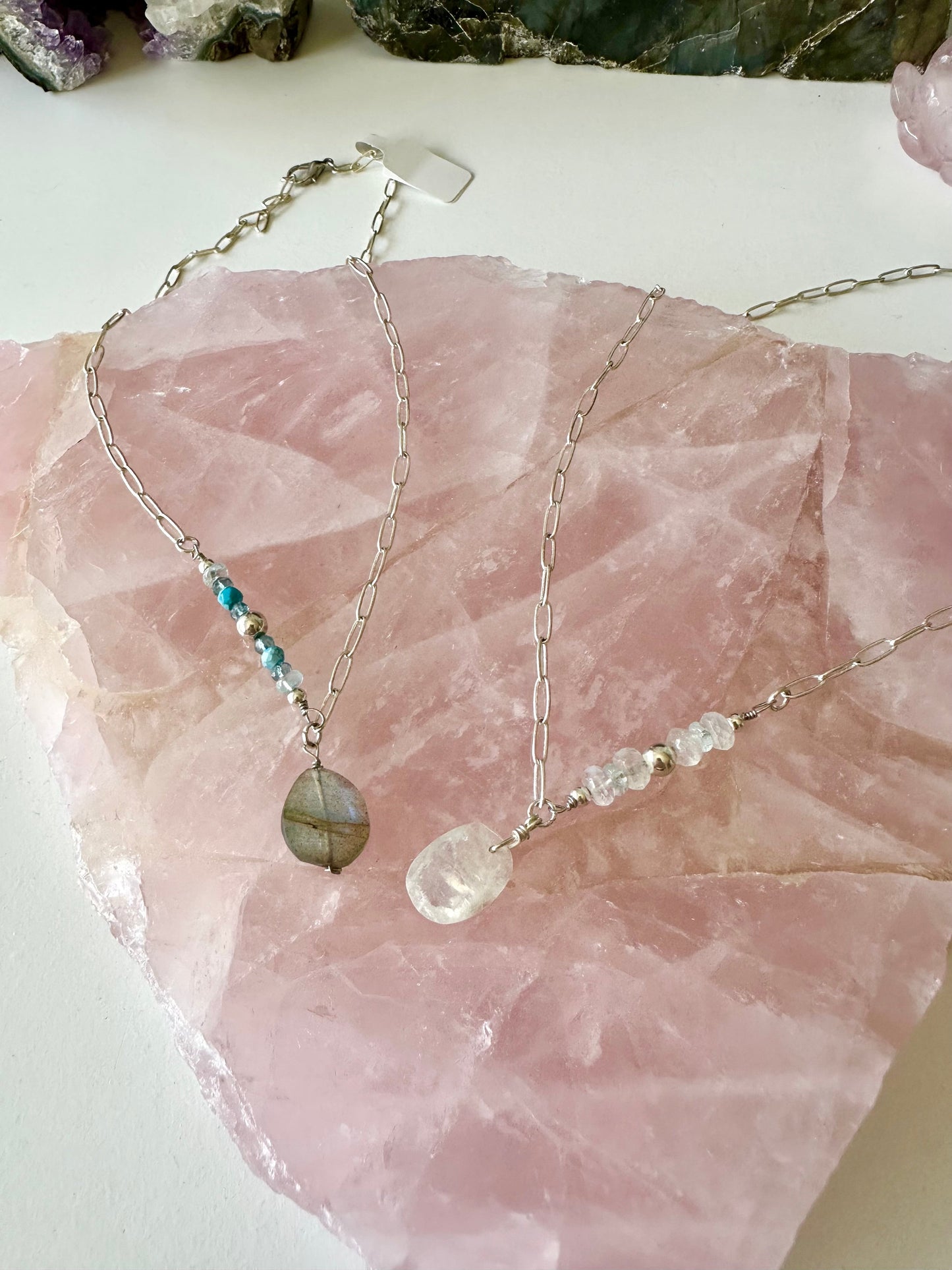 Lynn - Gemstone Drop Necklace