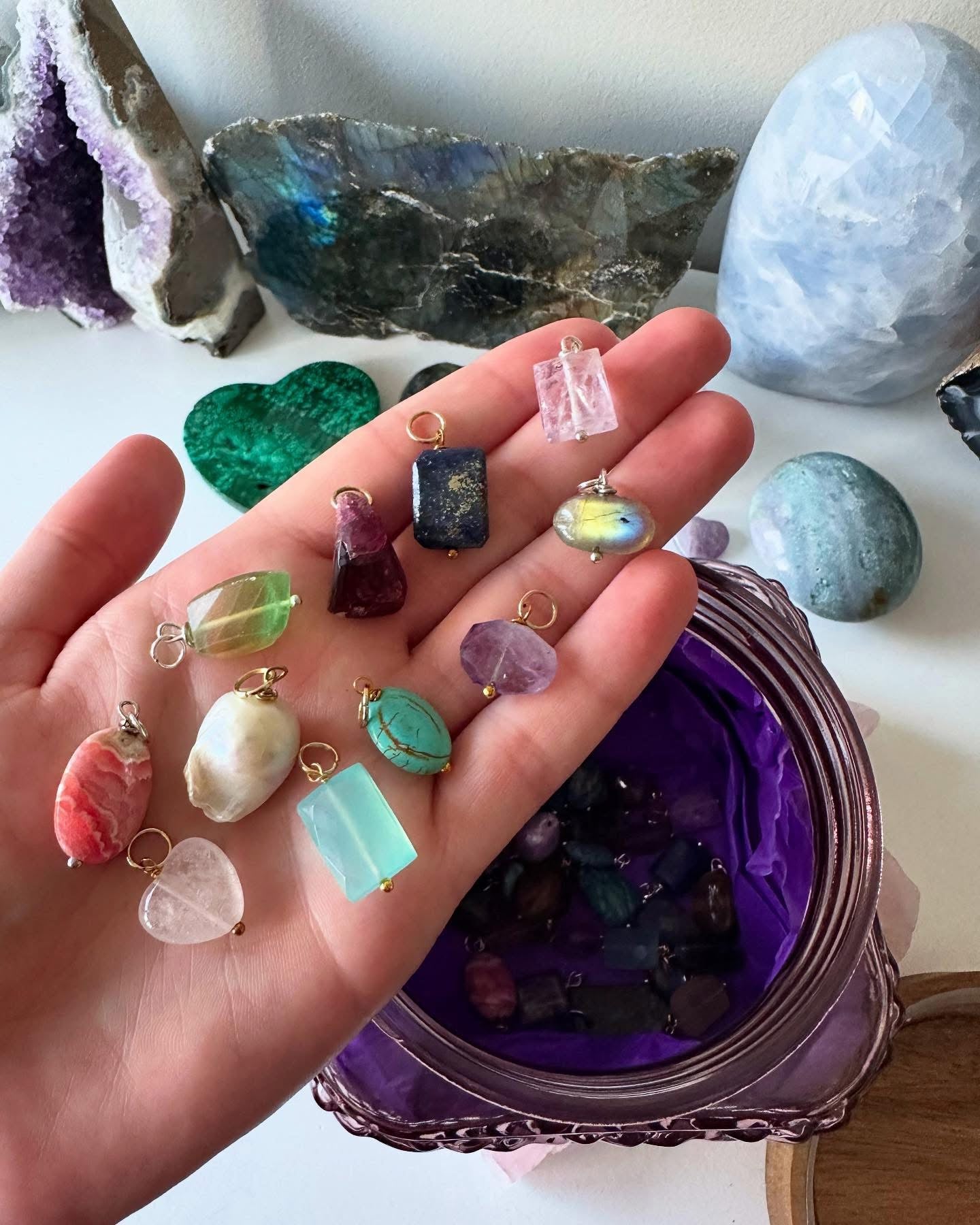Mystery Gemstone Charm Necklaces