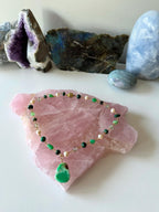 Capri — Chrysoprase, Emerald, Fluorite, Freshwater Pearl and Malachite Necklace