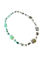 Storm Gemstone Necklace - Ombre Teal and Gray Chalcedony | Calm
