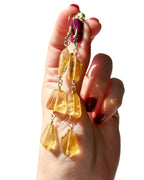 Chloe Gemstone Earrings - Citrine | Handmade Jewelry