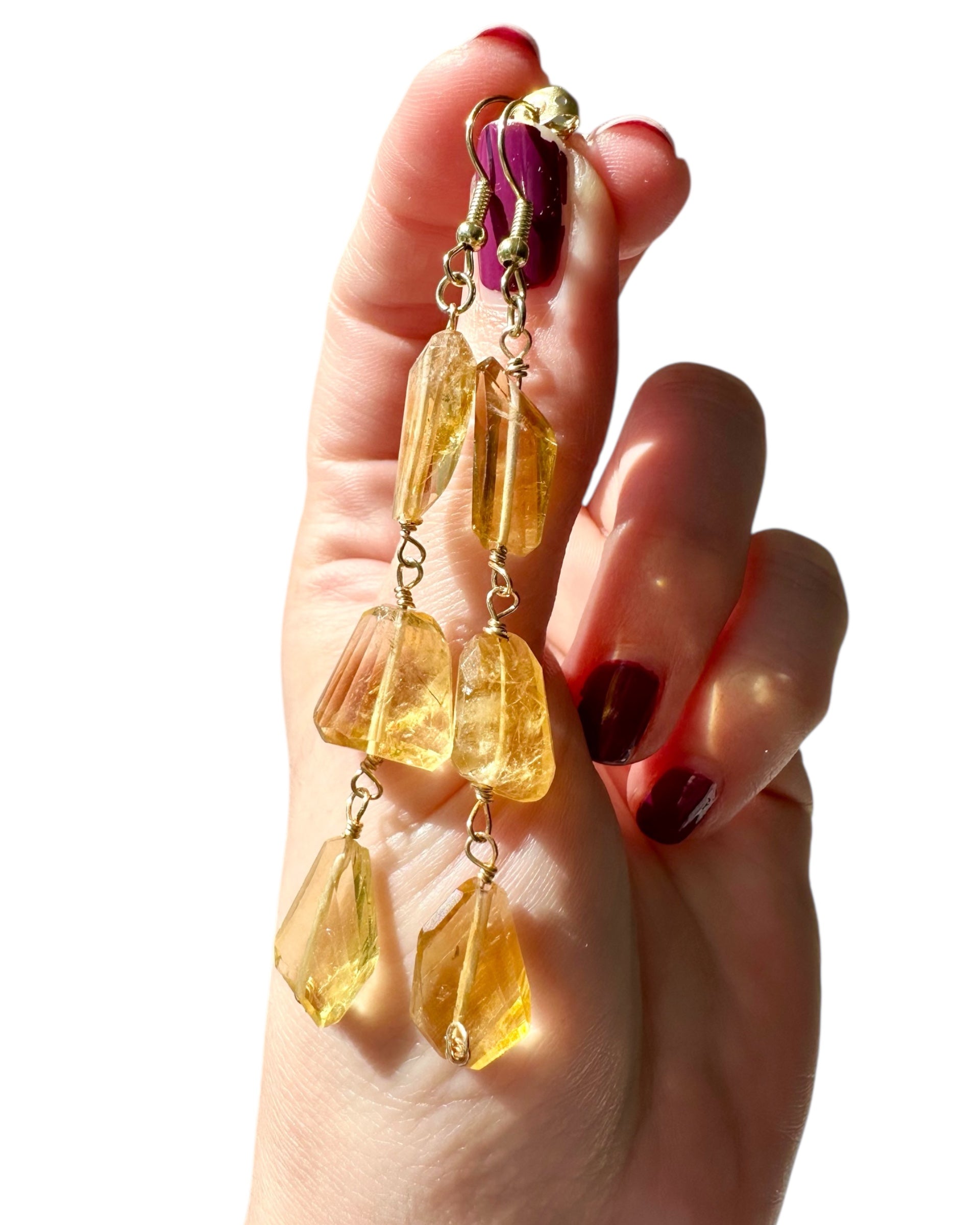 Chloe - Citrine Gemstone Earrings